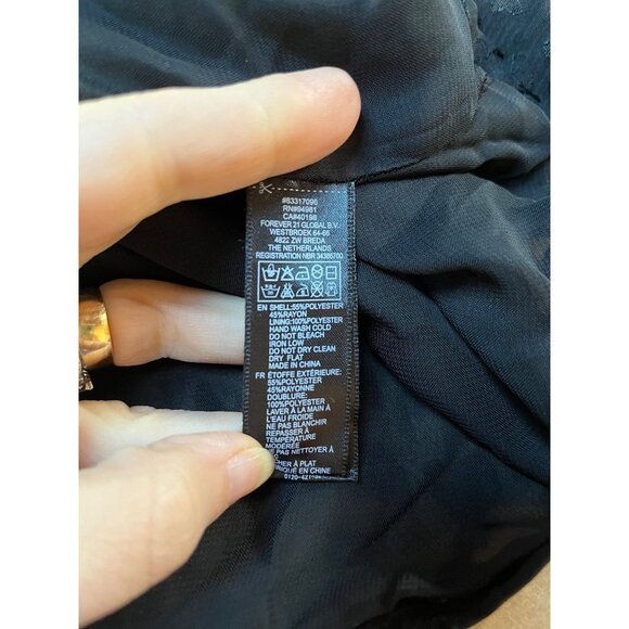 Kimono Blouse Novelty Hearts Sheer Brocade Oversized Black Edgy Chic Designer - Picture 7 of 8